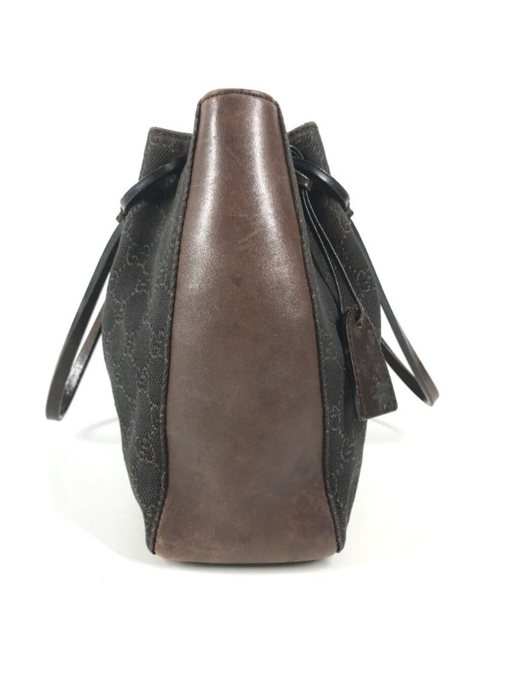 Gucci Shoulder Bag GG Logo Leather Canvas Brown - Picture 5 of 9